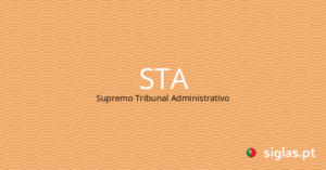 STA - Supremo Tribunal Administrativo - Siglas