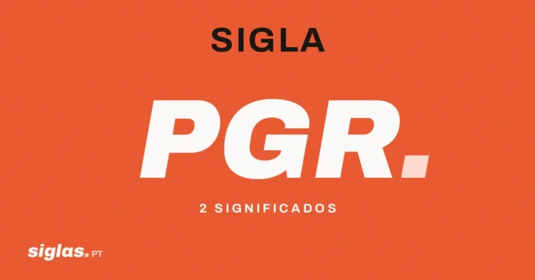 PGR: o que significa esta sigla?
